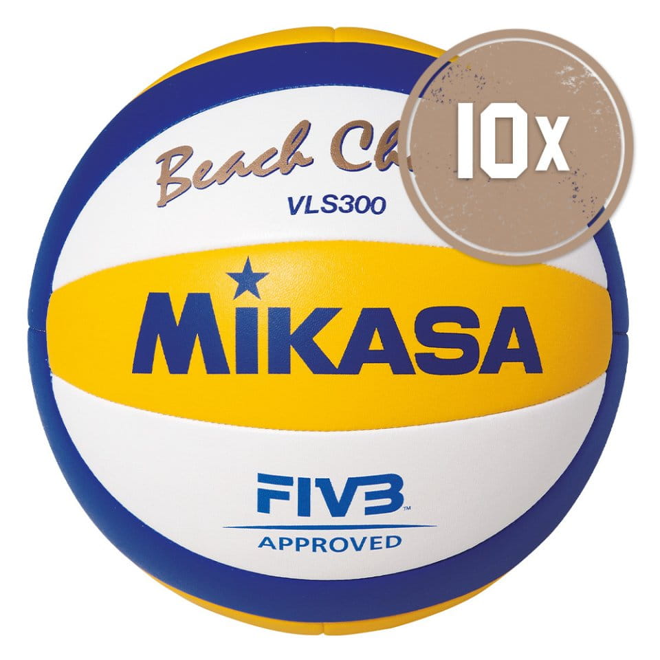 Lopta Mikasa 10ER BALLPAKET BEACH CHAMP VLS 300 INTERNATIONAL BEACHVOLLEYBALL