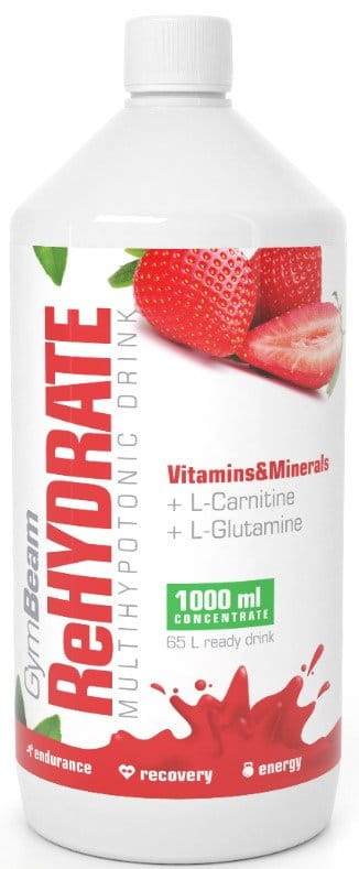 Iónové nápoje GymBeam Iont drink ReHydrate - strawberry